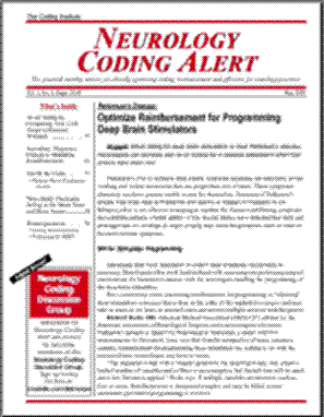 Neurology Coding Alert